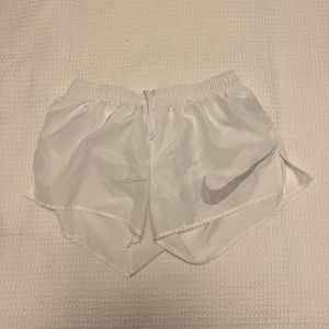 White dri fit Nike shorts